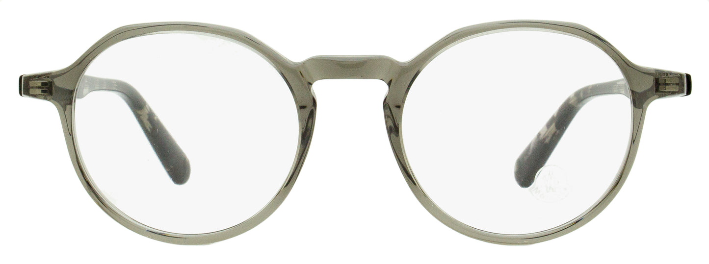 Moncler Oval Eyeglasses ML5120 001 Transparent Gray 47mm