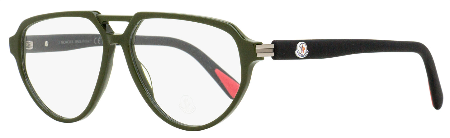 Moncler Pilot Eyeglasses ML5162 096 Green/Black 57mm