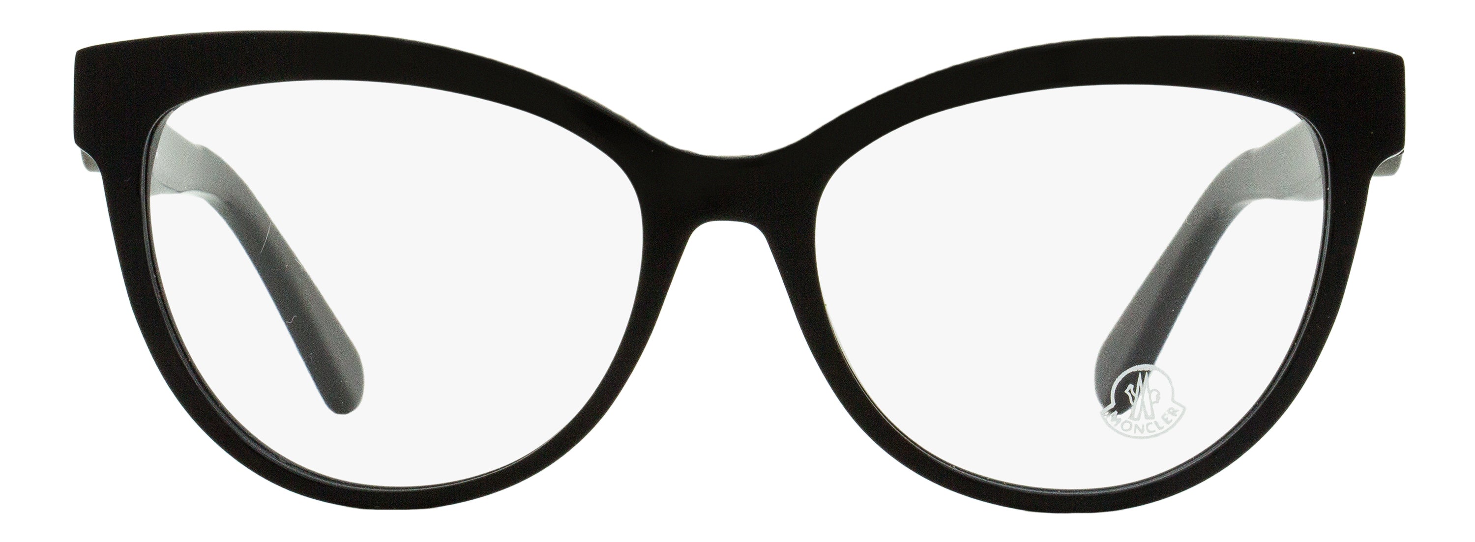 メガネ Moncler Eyeglasses ML5183 001 Luxury Black Cat Eye Moncler ML5183 001 Black Cat Eye Plastic Optical Eyeglasses