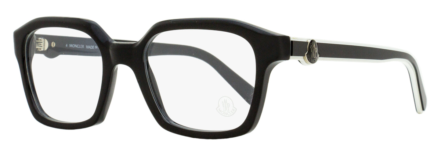 Moncler Rectangular Eyeglasses ML5181 001 Black/White 52mm