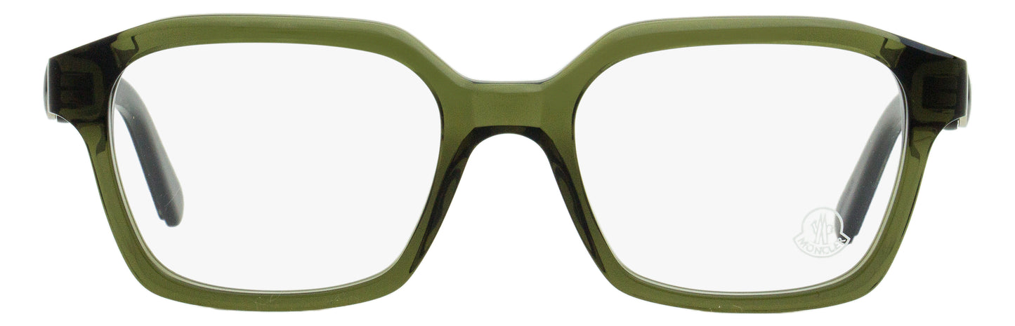 Moncler Rectangular Eyeglasses ML5181 096 Green/Black 52mm