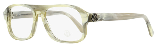 Moncler Rectangular Eyeglasses ML5198 060 Beige Horn 54mm