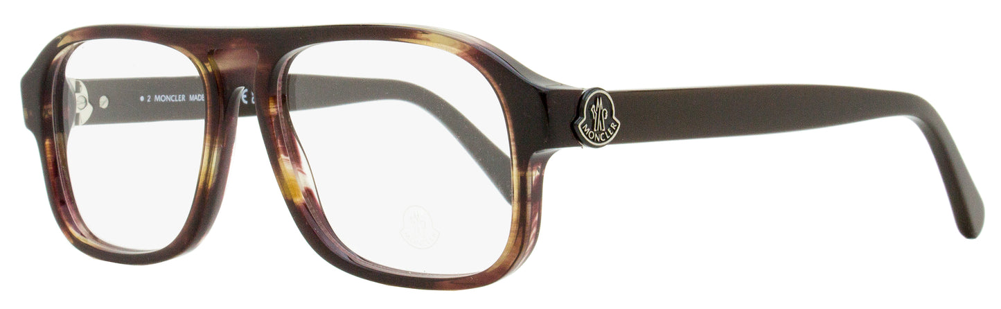 Moncler Rectangular Eyeglasses ML5198 062 Brown Horn 54mm