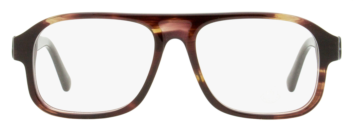 Moncler Rectangular Eyeglasses ML5198 062 Brown Horn 54mm