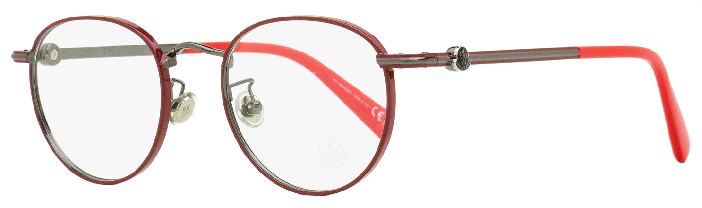 Moncler Oval Eyeglasses ML5204H 066 Shiny Red 48mm