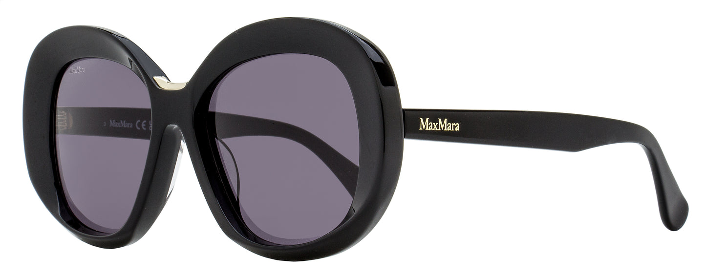 Max Mara Edna Alt Fit Sunglasses MM0087-F 01A Black 55mm