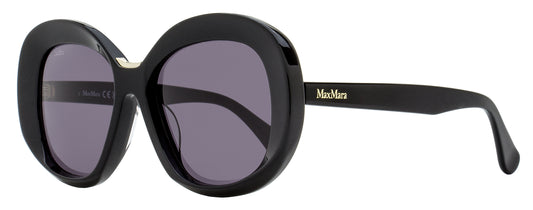 Max Mara Edna Alt Fit Sunglasses MM0087-F 01A Black 55mm