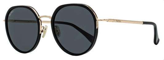 Max Mara Oval Alt Fit Sunglasses MM0109-K 01A Black/Gold 54mm