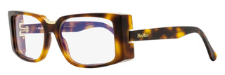 Max Mara Rectangular Blue Block Eyeglasses MM5157-B 052 Havana/Gold 54mm