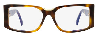 Max Mara Rectangular Blue Block Eyeglasses MM5157-B 052 Havana/Gold 54mm