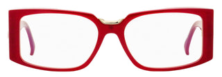 Max Mara Rectangular Blue Block Eyeglasses MM5157-B 066 Carmine Red 54mm