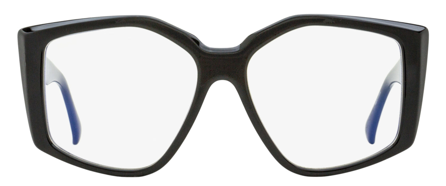 Max Mara Butterfly Blue Block Eyeglasses MM5162-B 001 Black 53mm