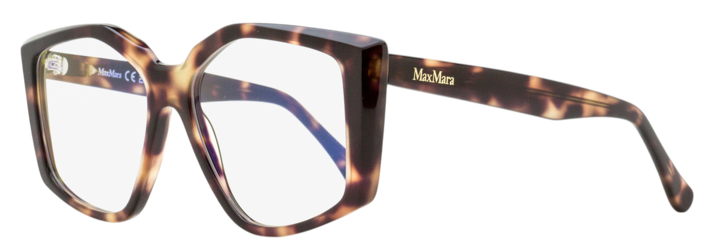 Max Mara Butterfly Blue Block Eyeglasses MM5162-B 055 Colored Havana 53mm