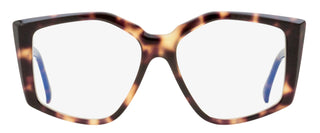 Max Mara Butterfly Blue Block Eyeglasses MM5162-B 055 Colored Havana 53mm