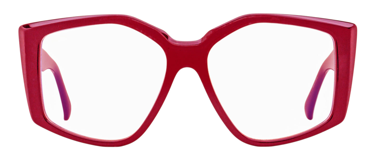 Max Mara Butterfly Blue Block Eyeglasses MM5162-B 066 Carmine Red 53mm