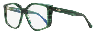 Max Mara Butterfly Blue Block Eyeglasses MM5162-B 098 Green Melange 53mm