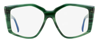 Max Mara Butterfly Blue Block Eyeglasses MM5162-B 098 Green Melange 53mm