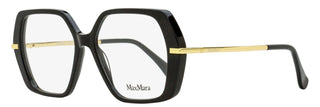 Max Mara Geometric Eyeglasses MM5175 001 Black/Gold 52mm