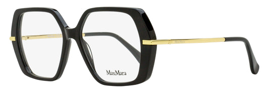 Max Mara Geometric Eyeglasses MM5175 001 Black/Gold 52mm