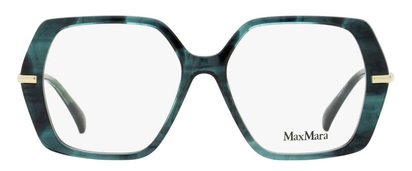 Max Mara Geometric Eyeglasses MM5175 098 Green Melange 52mm