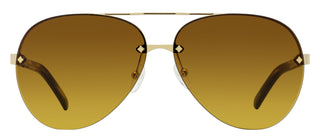 MCM Rimless Pilot Sunglasses MW0027-H 32F Gold/Brown Melange 63mm
