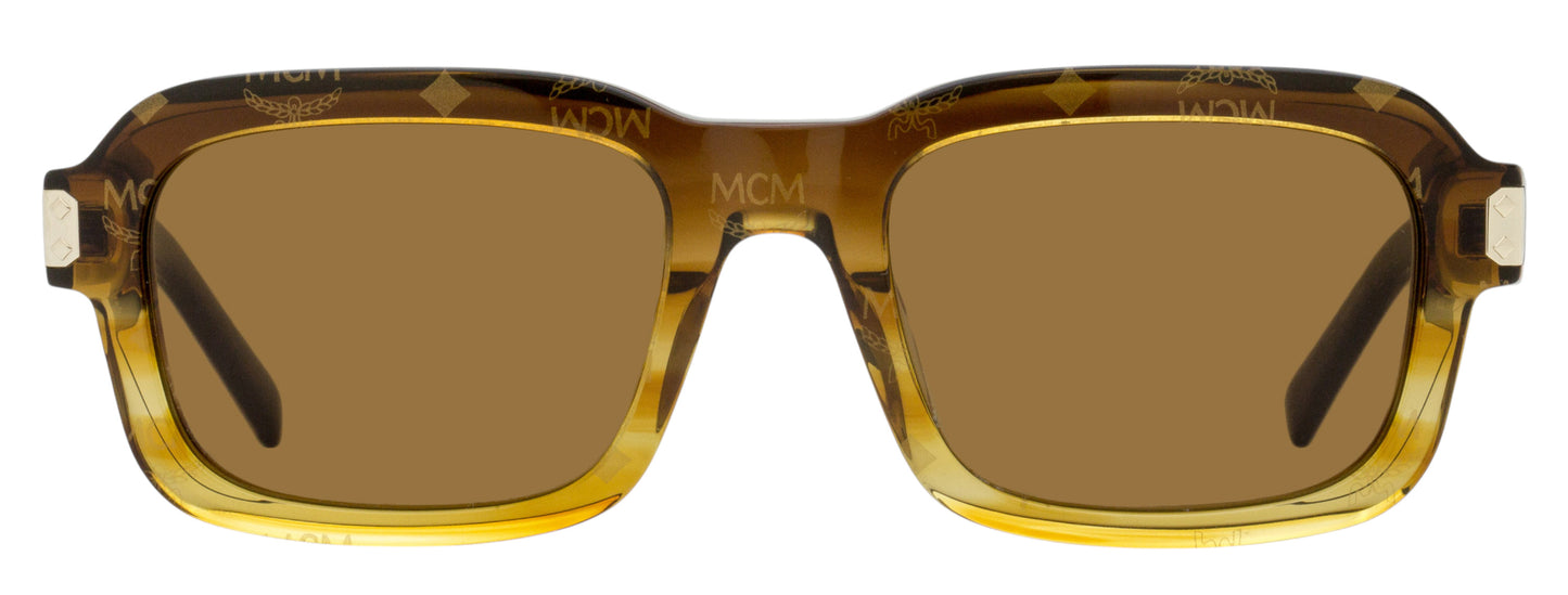 MCM Unisex Rectangular Sunglasses MW0030 47J Brown Amber Ombre 53mm