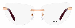 MCM Tapered Rimless Eyeglasses MW5031-H 028 Rose Gold/Burgundy 58mm