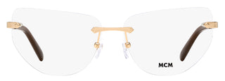 MCM Tapered Rimless Eyeglasses MW5031-H 032 Gold/Brown 58mm