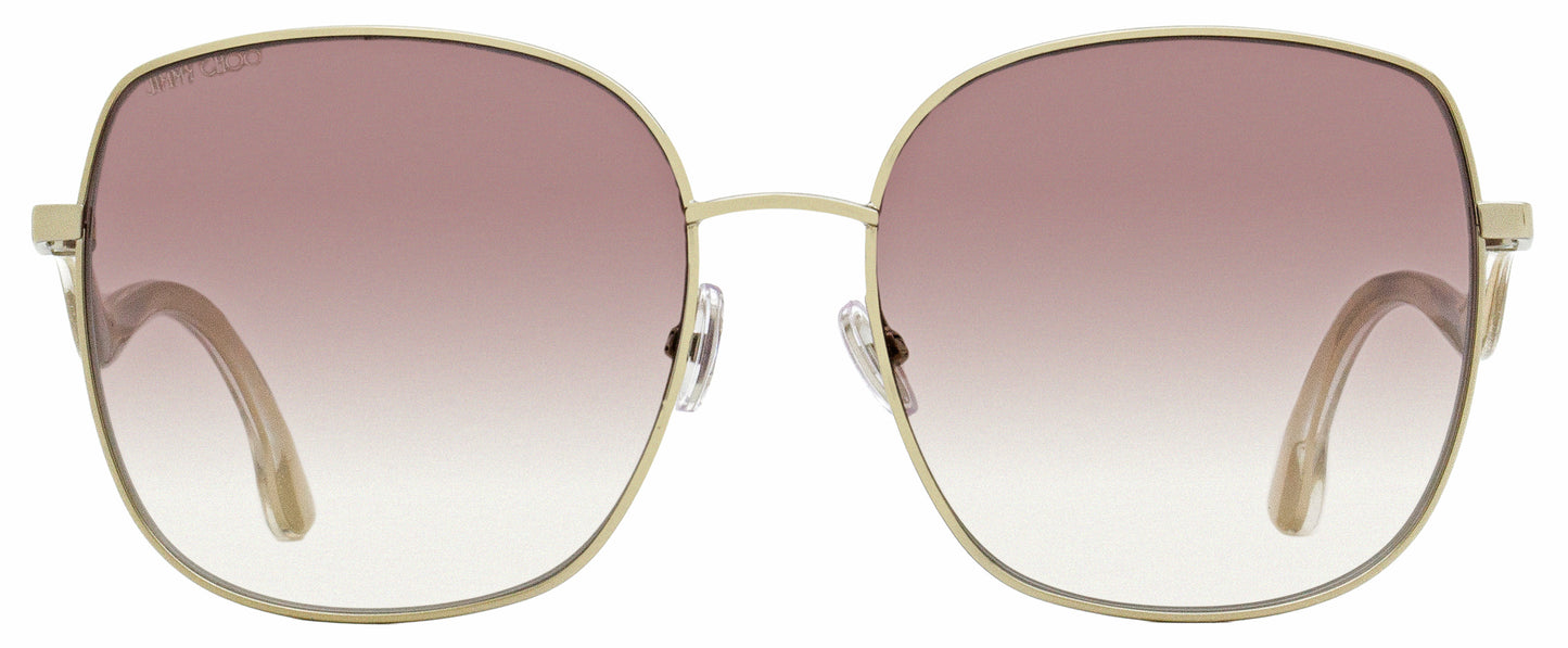 Jimmy Choo Square Mamie Sunglasses 3YGNQ Light Gold 60mm