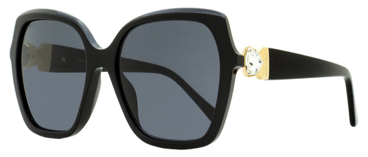 Jimmy Choo Manon /G Square Sunglasses 807IR Black/Gold 57mm