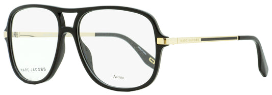 Marc Jacobs Square Eyeglasses Marc 390 807 Black/Gold 57mm