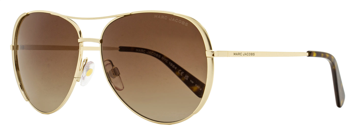 Marc Jacobs Rounded Pilot Sunglasses Marc 686/S 06JHA Gold/Havana 59mm