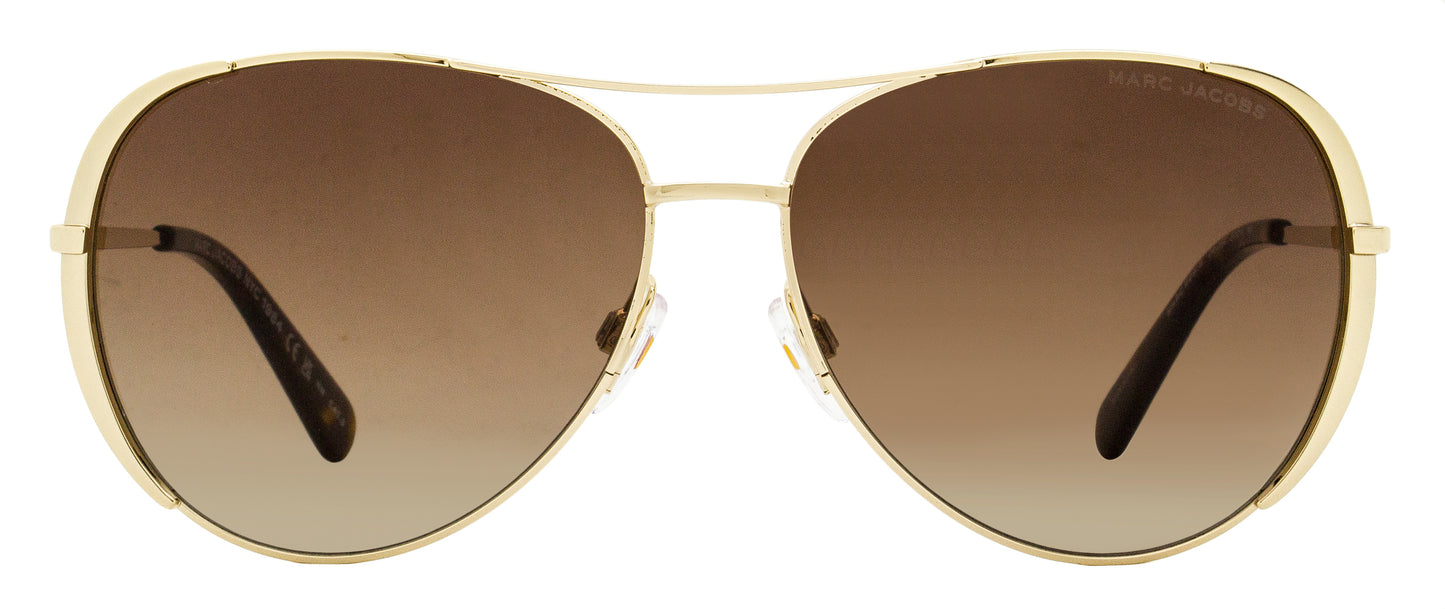Marc Jacobs Rounded Pilot Sunglasses Marc 686/S 06JHA Gold/Havana 59mm
