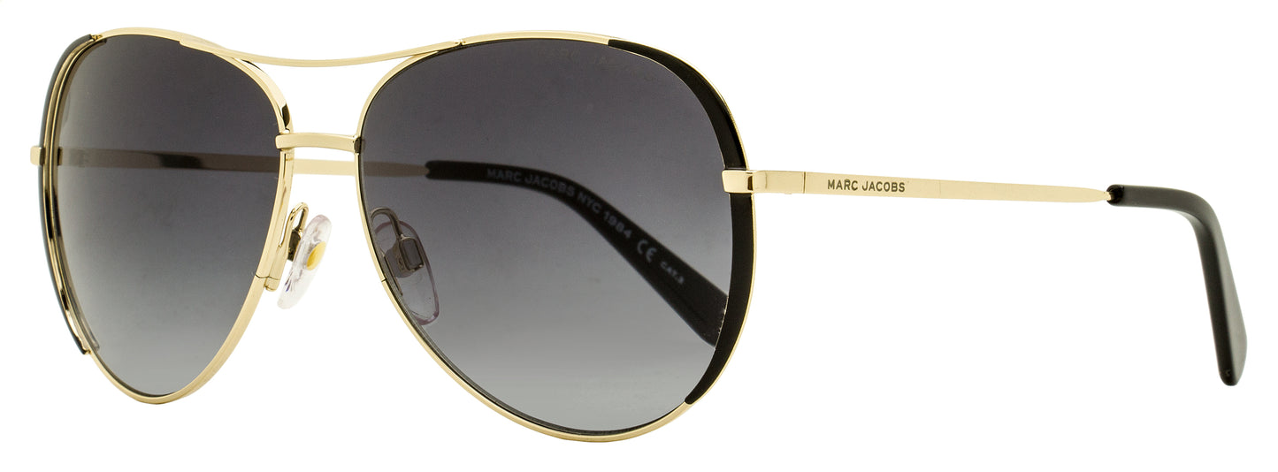 Marc Jacobs Rounded Pilot Sunglasses Marc 686/S RHL9O Gold/Black 59mm