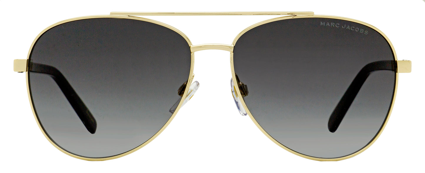 Marc Jacobs Classic Pilot Sunglasses Marc 760/S RHL9O Gold/Black 60mm