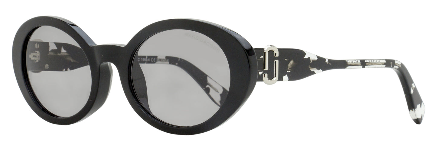 Marc Jacobs Large Oval Sunglasses Marc 792/F/S WR7IR Black/Gray Havana 53mm
