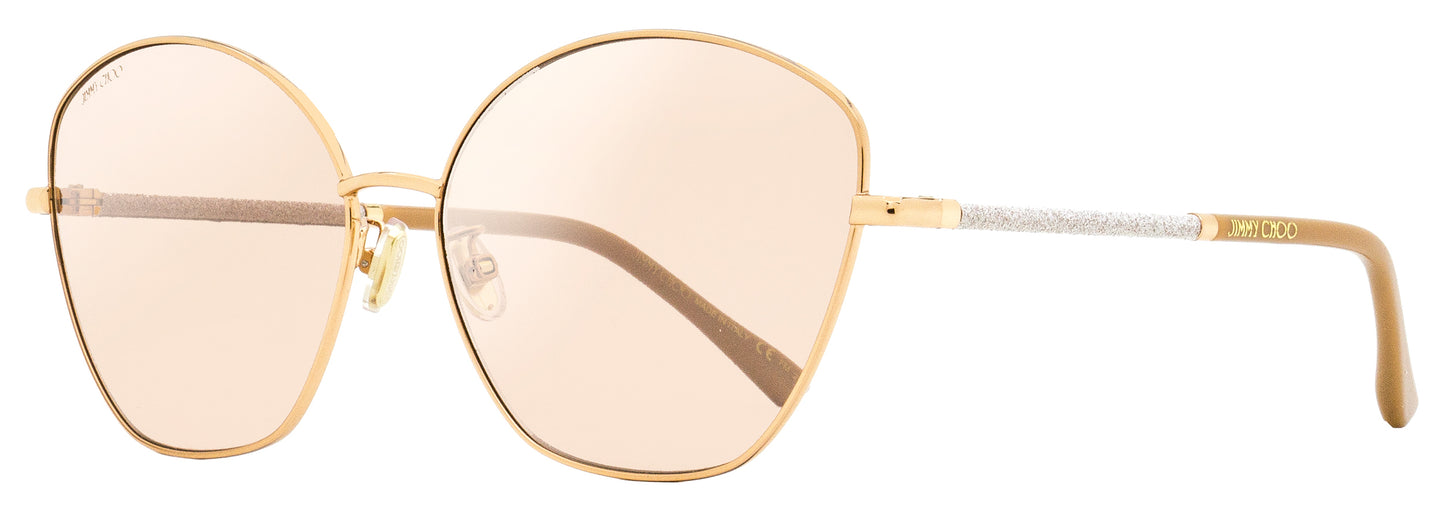 Jimmy Choo Butterfly Sunglasses Marilia/G/SK BKU2S Gold/Nude 63mm