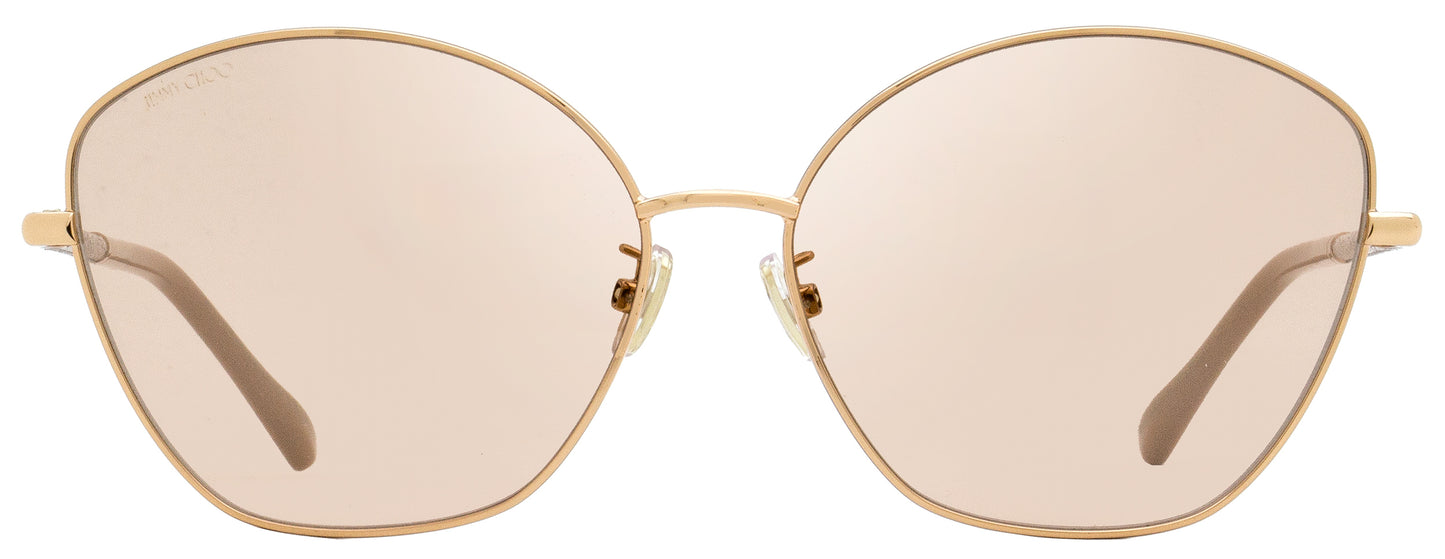 Jimmy Choo Butterfly Sunglasses Marilia/G/SK BKU2S Gold/Nude 63mm