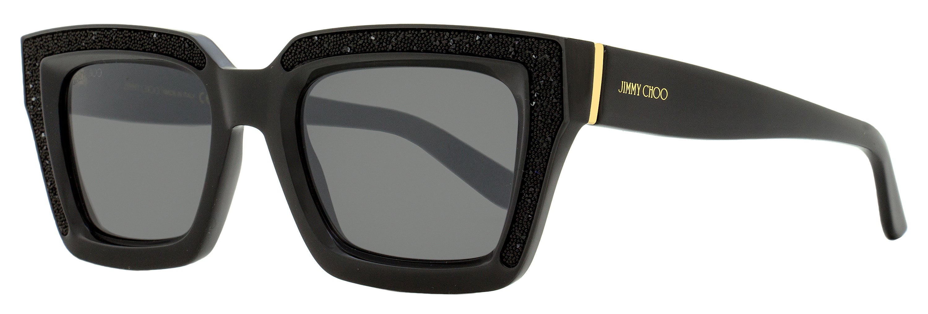 サングラス JIMMY CHOO Woman Sunglasses Black MEGS/S 807T4 Jimmy Choo Rectangular Sunglasses Megs 807T4 Black 51mm