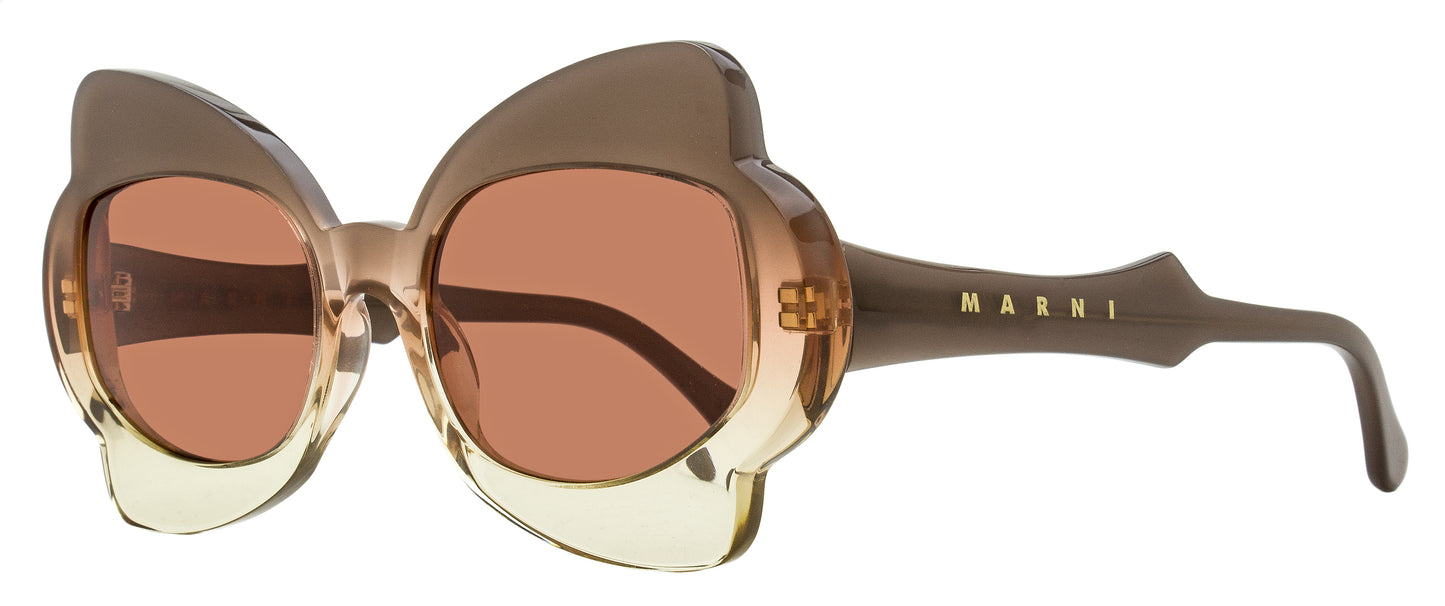 Marni Sculpted Sunglasses Monumental Gate H29 Brown Fade 56mm