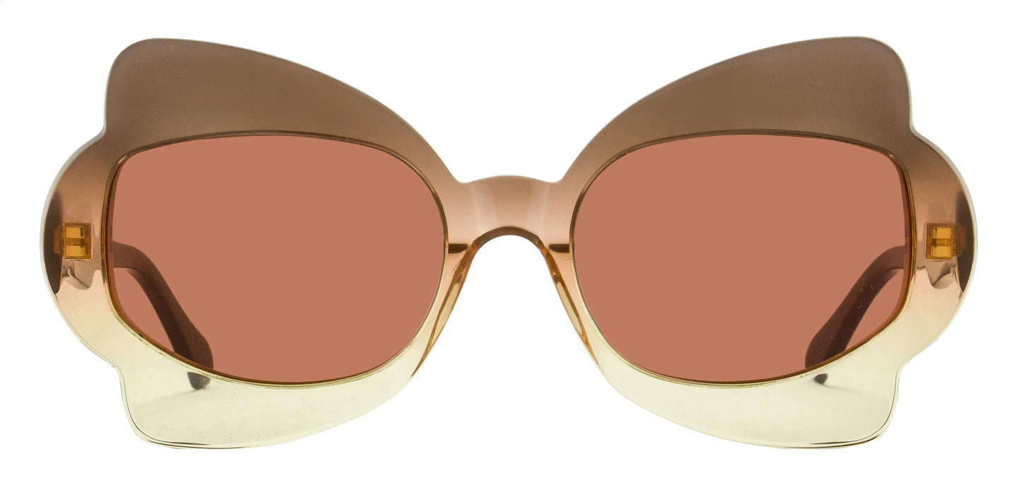 Marni Sculpted Sunglasses Monumental Gate H29 Brown Fade 56mm