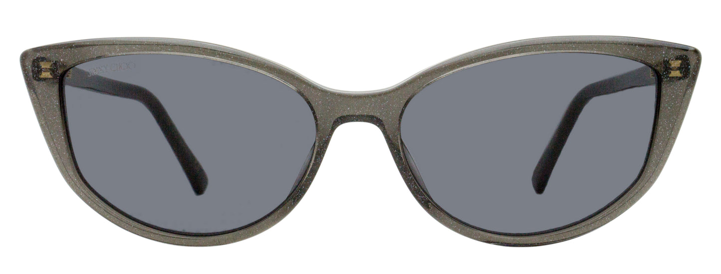 Jimmy Choo Cat Eye Sunglasses Nadia Y6UIR Glitter Gray 56mm