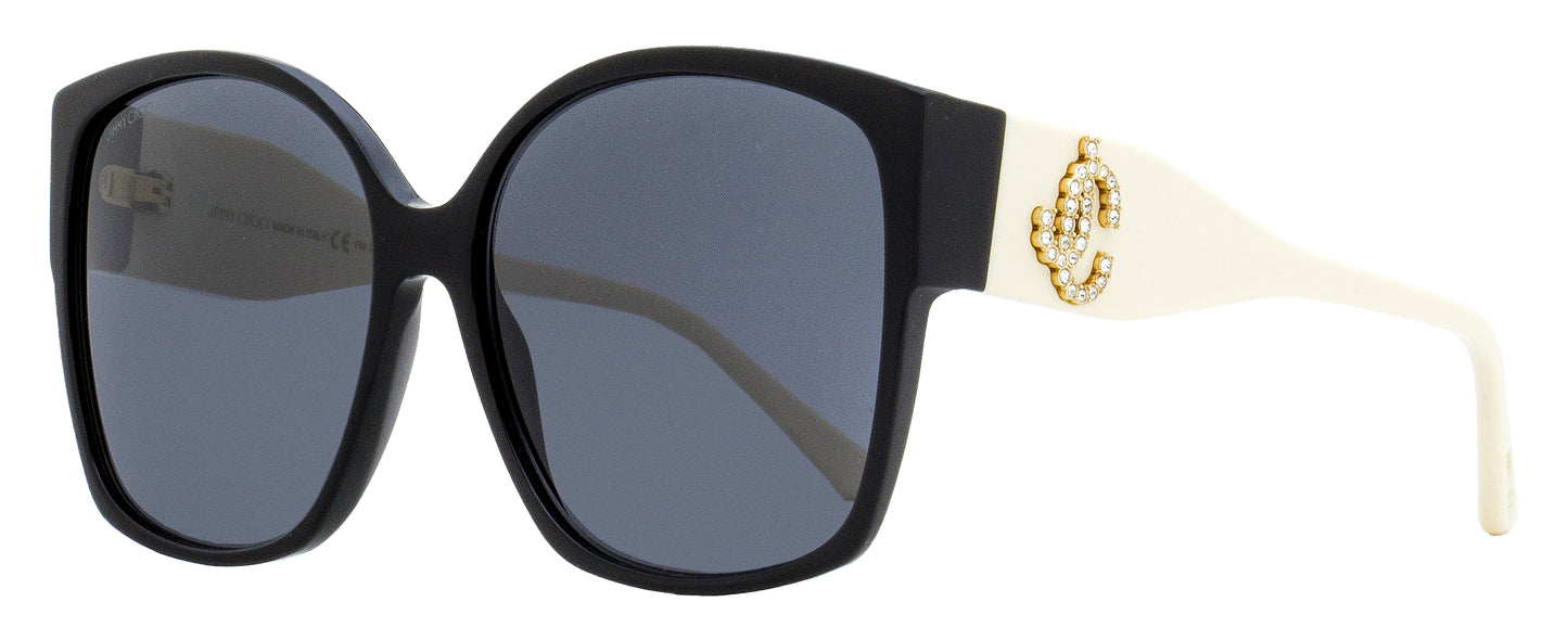 Jimmy Choo Square Noemi Sunglasses 9HTIR Black/Ivory 61mm