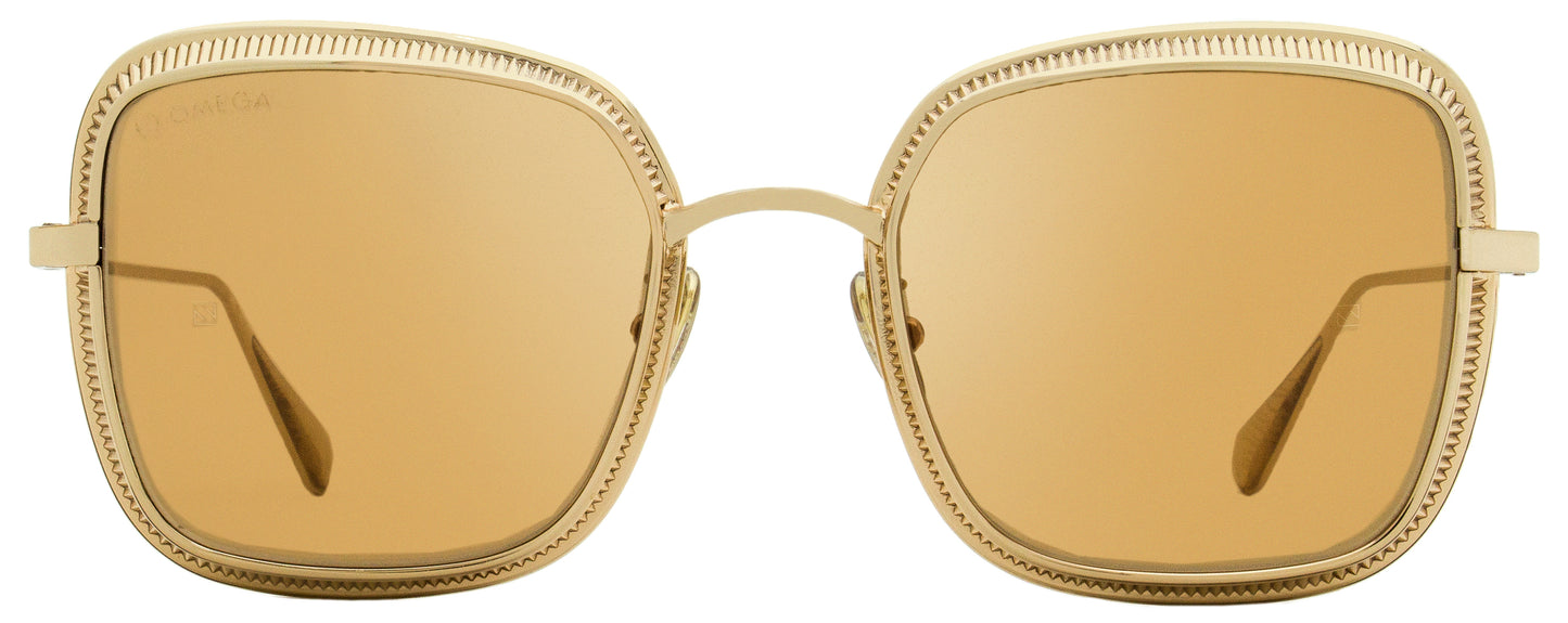 Omega Square Sunglasses OM0017H 33G Gold 54mm