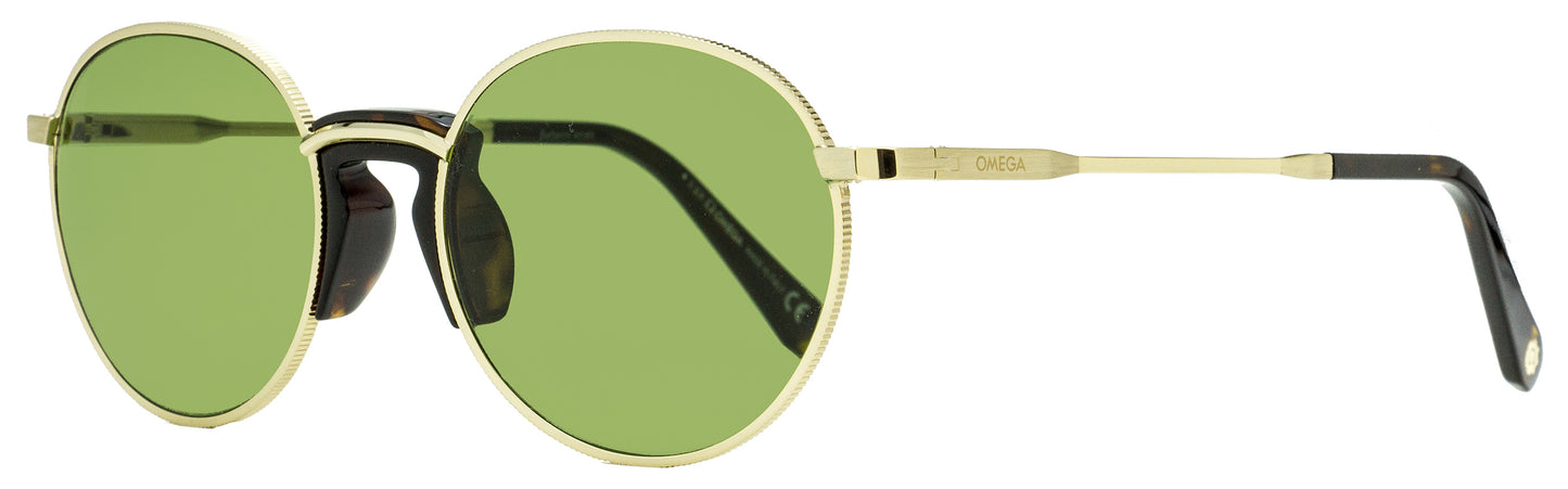 Omega Round Sunglasses OM0019-H 32V Gold/Havana 53mm 19