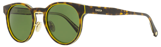 Omega Round Sunglasses OM0020H 52N Havana/Yellow 52mm