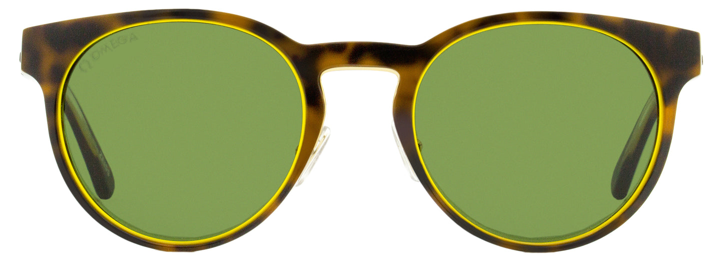 Omega Round Sunglasses OM0020H 52N Havana/Yellow 52mm