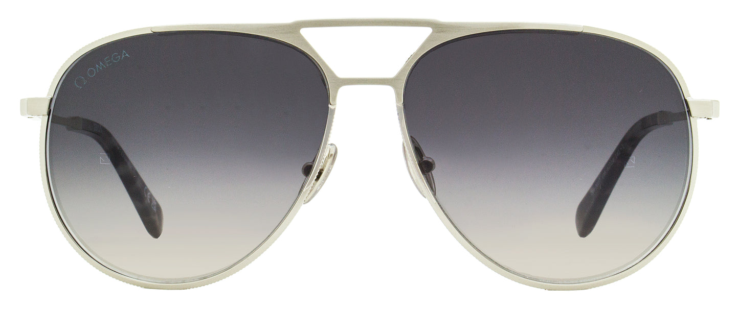 Omega Pilot Sunglasses OM0037 16B Palladium/Gray Havana 61mm