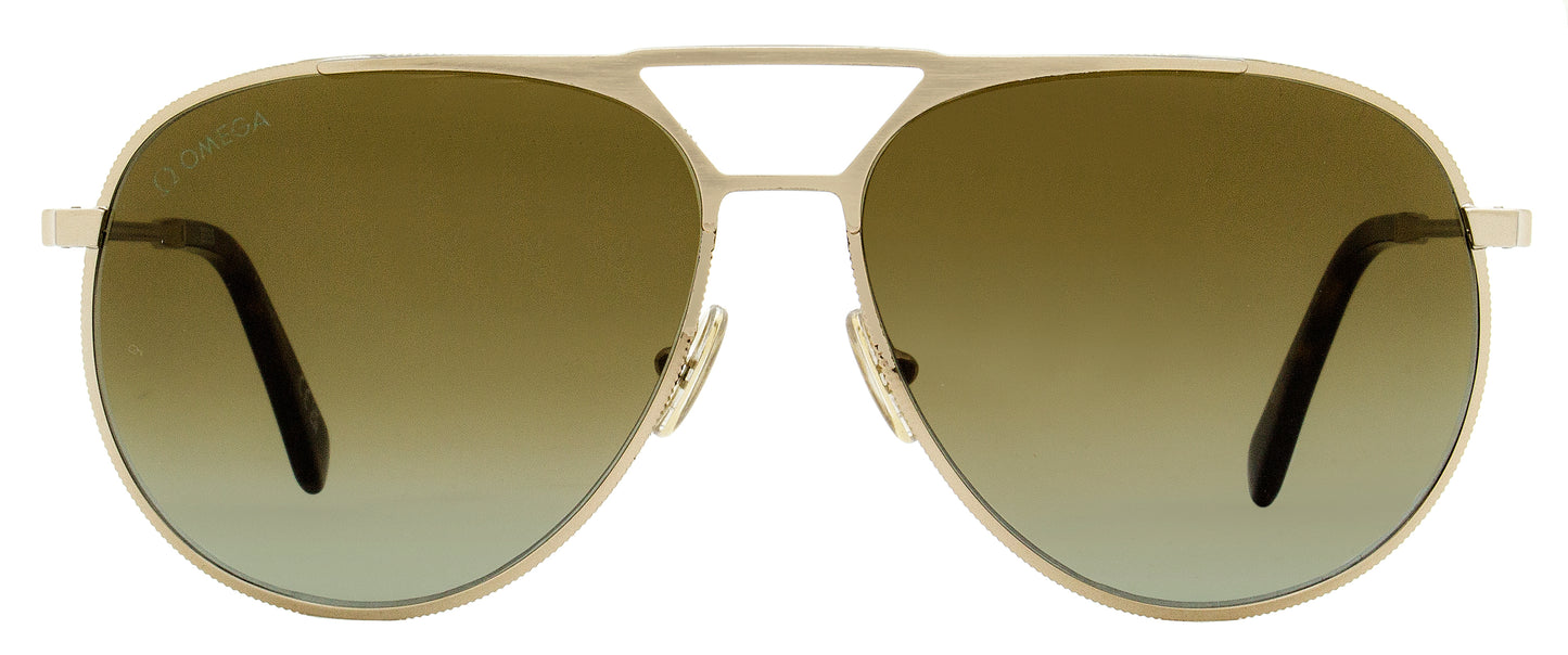 Omega Pilot Sunglasses OM0037 34F Light Bronze/Havana 61mm