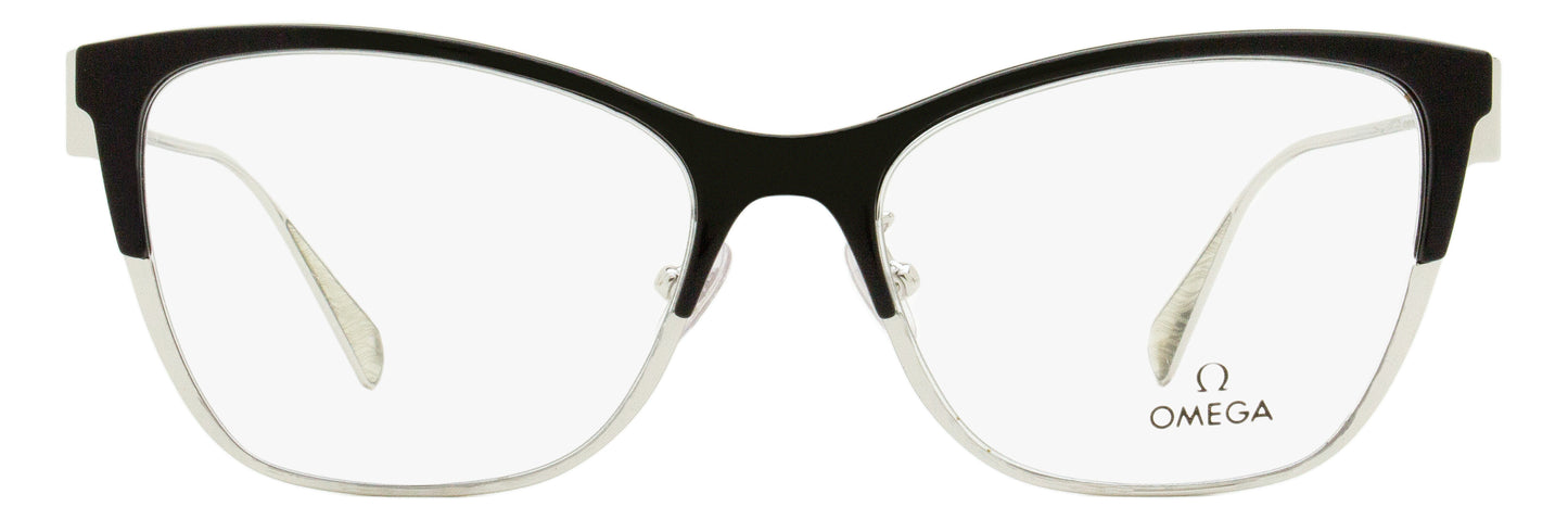 Omega OM5001H Butterfly Eyeglasses 01A Palladium/Black 54mm